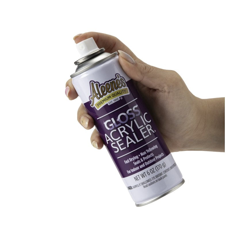 Clear Acrylic Spray Sealer Gloss 6 oz - Protective Finish for Crafts & Surfaces