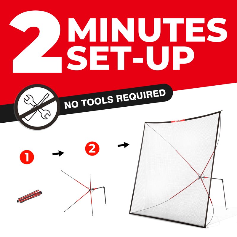 10 Ft Golf Practice Net with Auto-Return, Portable Hitting Net - Home Driving Range