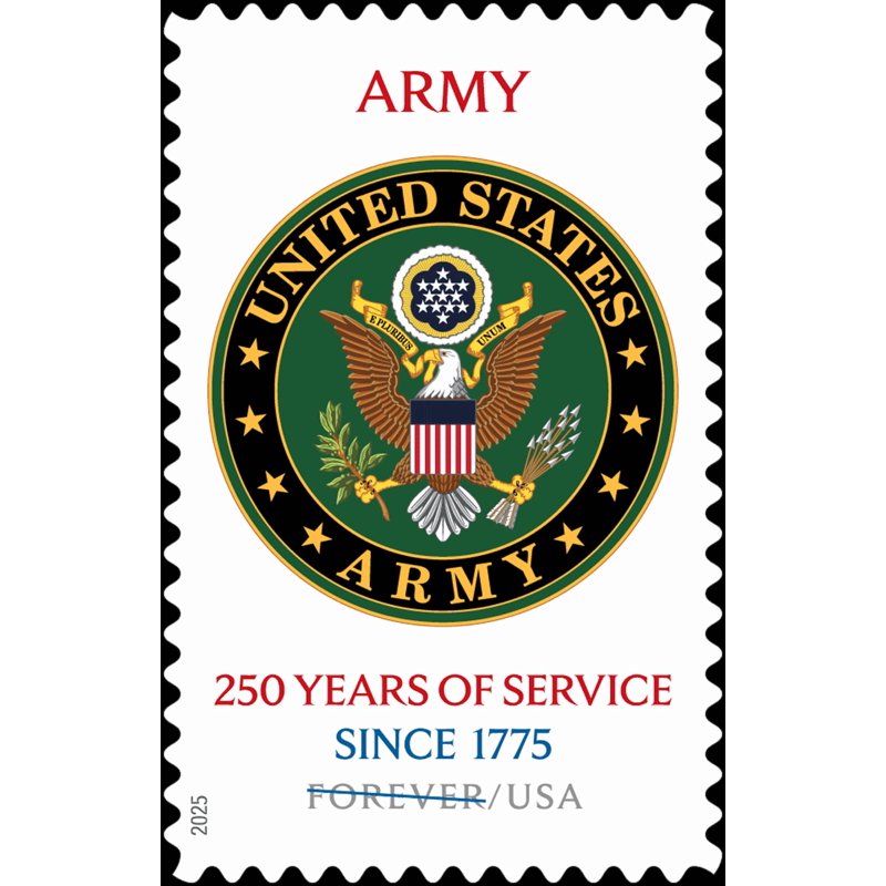 U.S. Army 250th Anniversary Postage Stamp Sheet of 20 - Patriotic Military Collectible