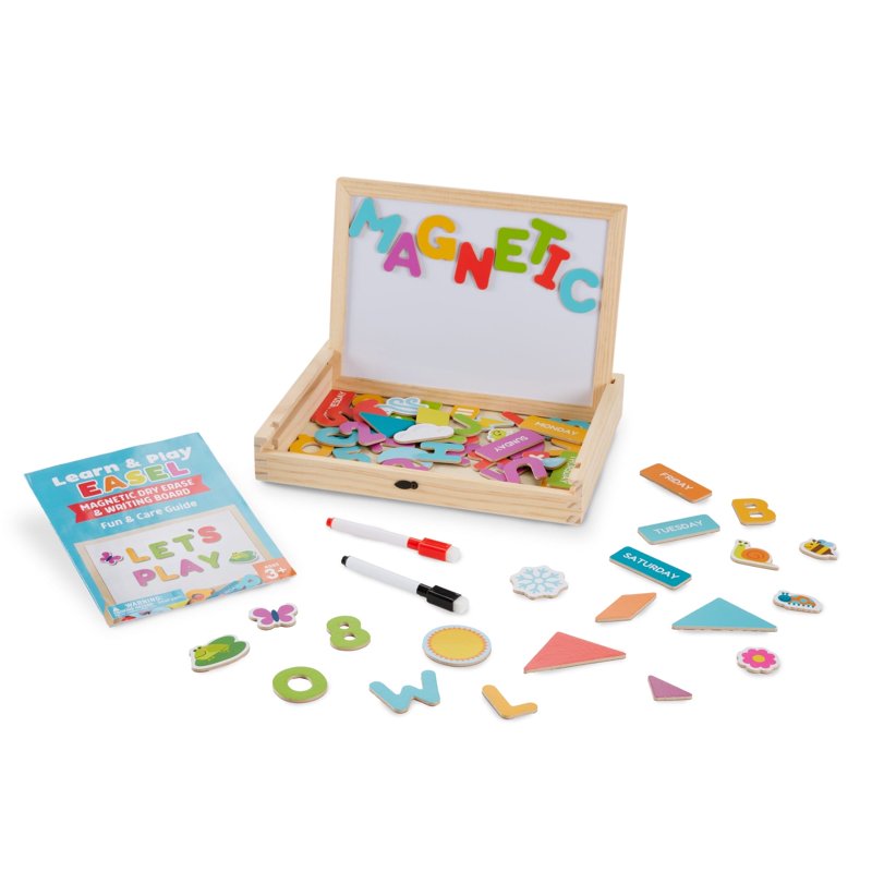 Children's Reversible Art & Learning Easel with Magnets - Ages 3+