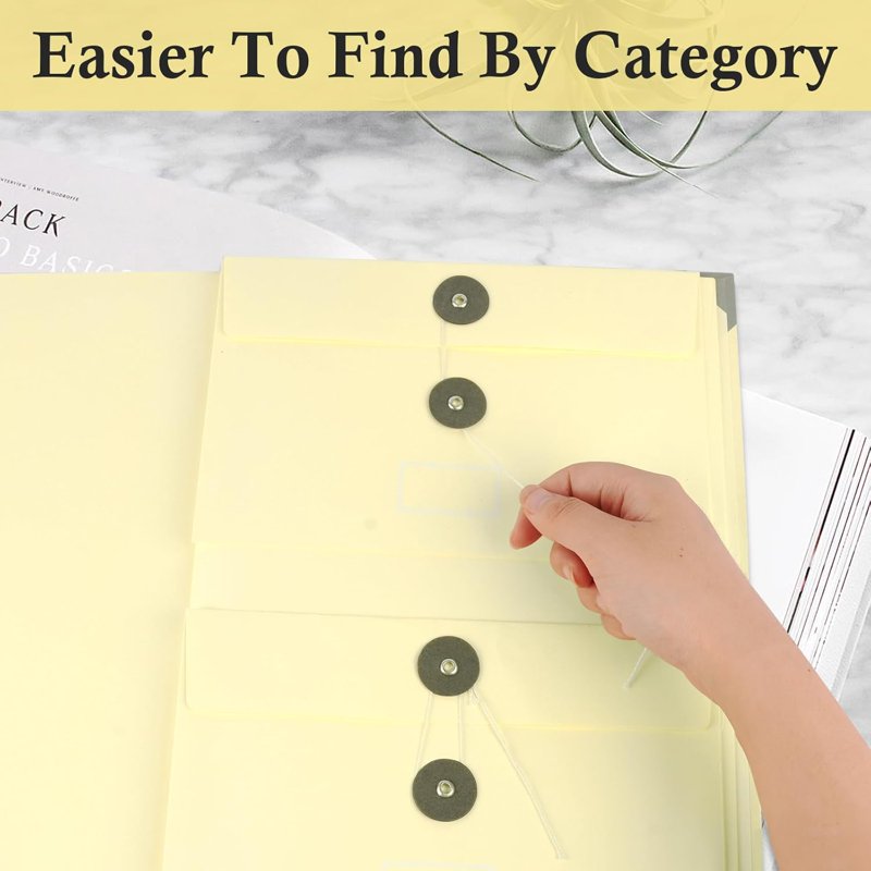 Important Document Organizer with Pockets and Labels - Durable File Folder for Emergency, School & Office