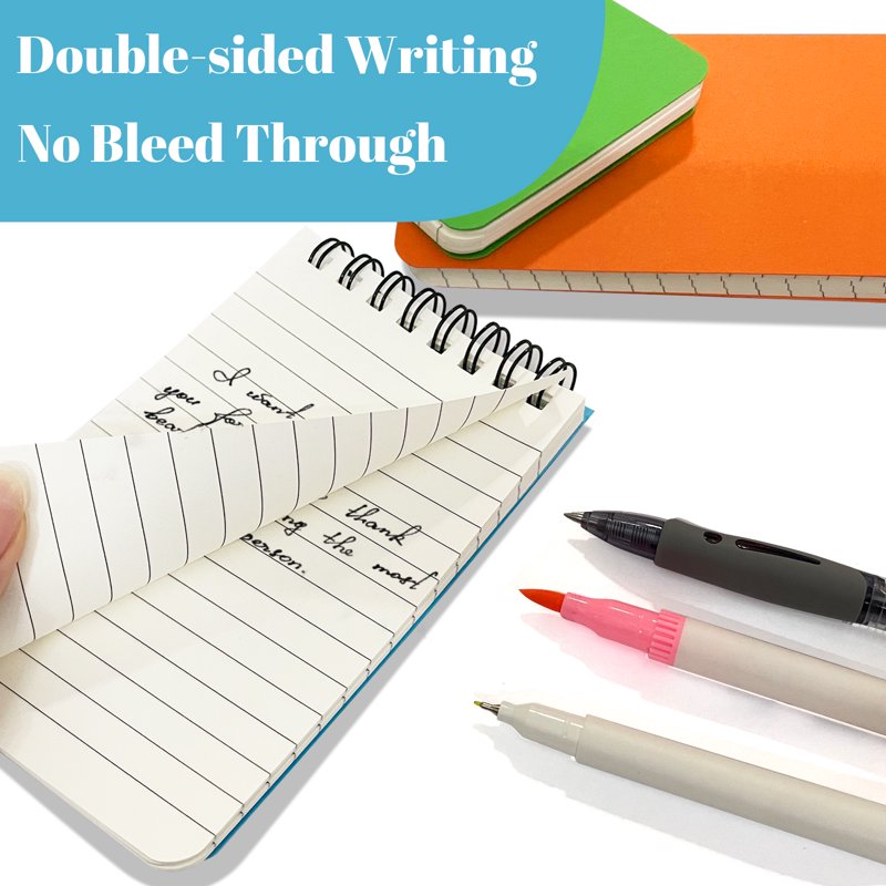 Mini Pocket Spiral Notebooks Set of 24 - 3x5 Inch, Lined, Colorful