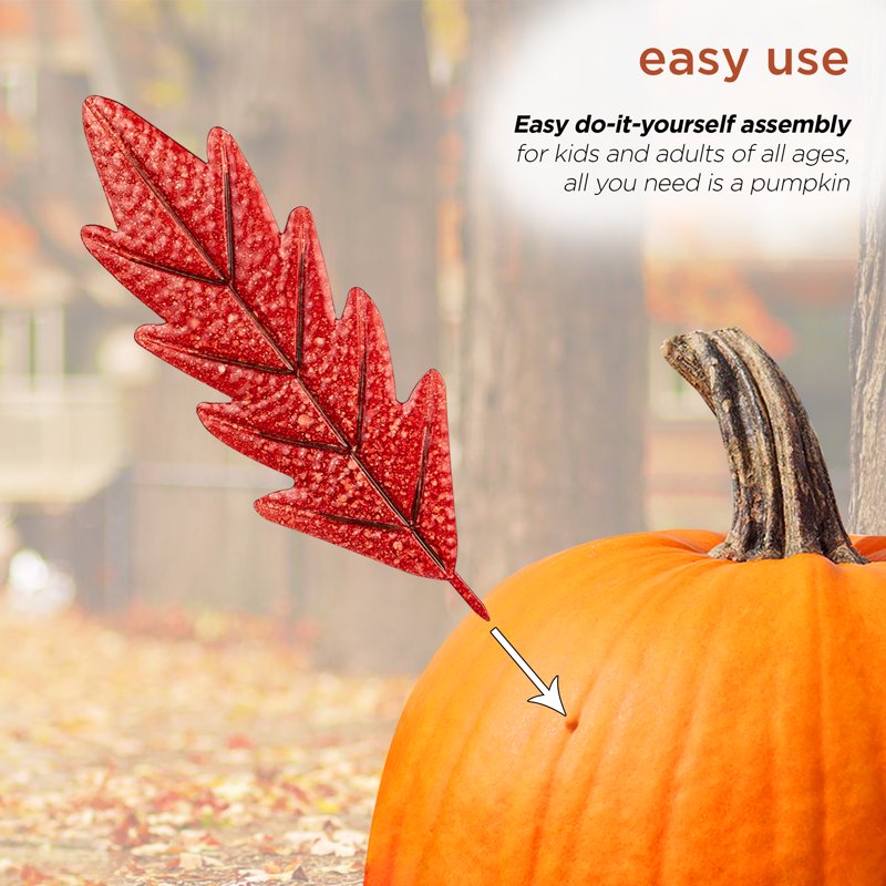 Thanksgiving Turkey Craft Kit with Metal Feathers for Pumpkin & Fruit Decoration
