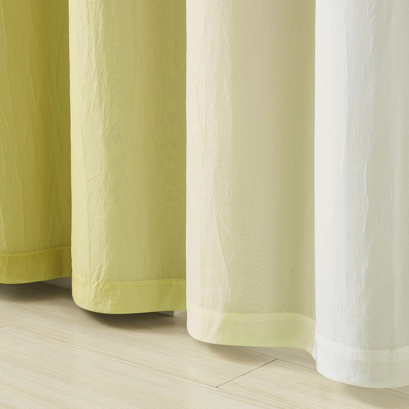Blackout & Sheer Layered Curtains Set - Window Panels, 52x63 Inches, Multiple Colors