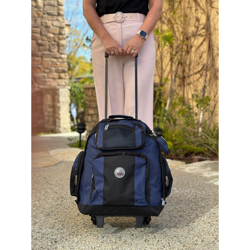22-Inch Travel Rolling Backpack Airline Approved Durable Carry-On Bag