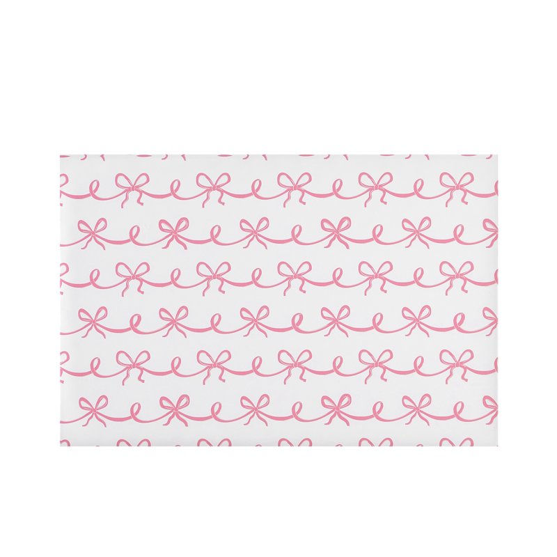 Decorative Bulletin Board 24x16 with Pink Ribbon Print and Pearl Push Pins