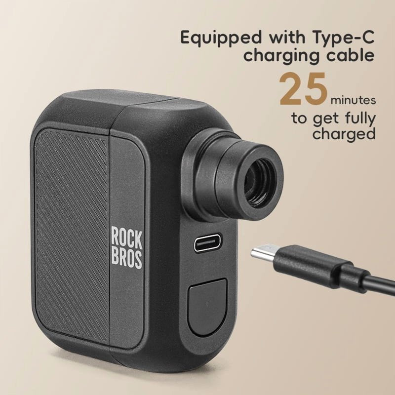 Mini Wireless Bicycle Pump 100 PSI for Road & Mountain Bikes, Portable & Fast Inflator
