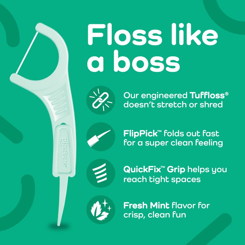 Dental Floss Picks Fresh Mint 36 Count - Micro Line Tuffloss Tooth Floss