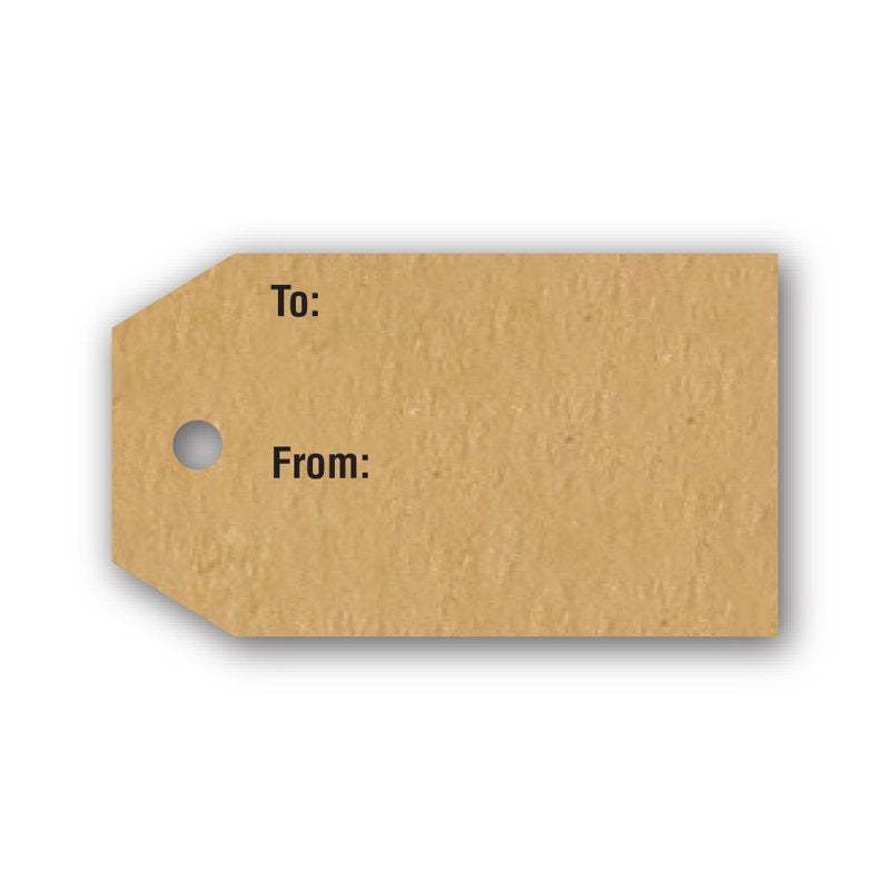 Brown Kraft To & From Gift Tag Stickers - 1.15 x 2 Inches, 500 Labels