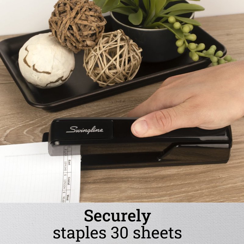 Swingline 747 Classic Stapler Black - Jam-Resistant, 30-Sheet Capacity