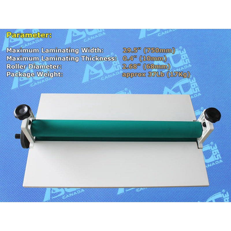 Manual Cold Roll Laminator 29.5 Inch All Metal Frame for Photos & Documents