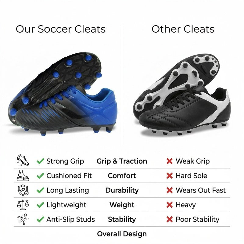Vizari Liga Firm Ground Kids Soccer Cleats - 13.5, Blue