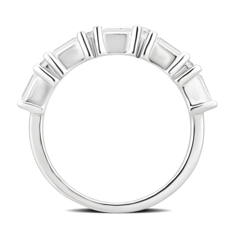 Sterling Silver Wedding Ring with 1.2 Carat Cubic Zirconia - Sizes 5-9
