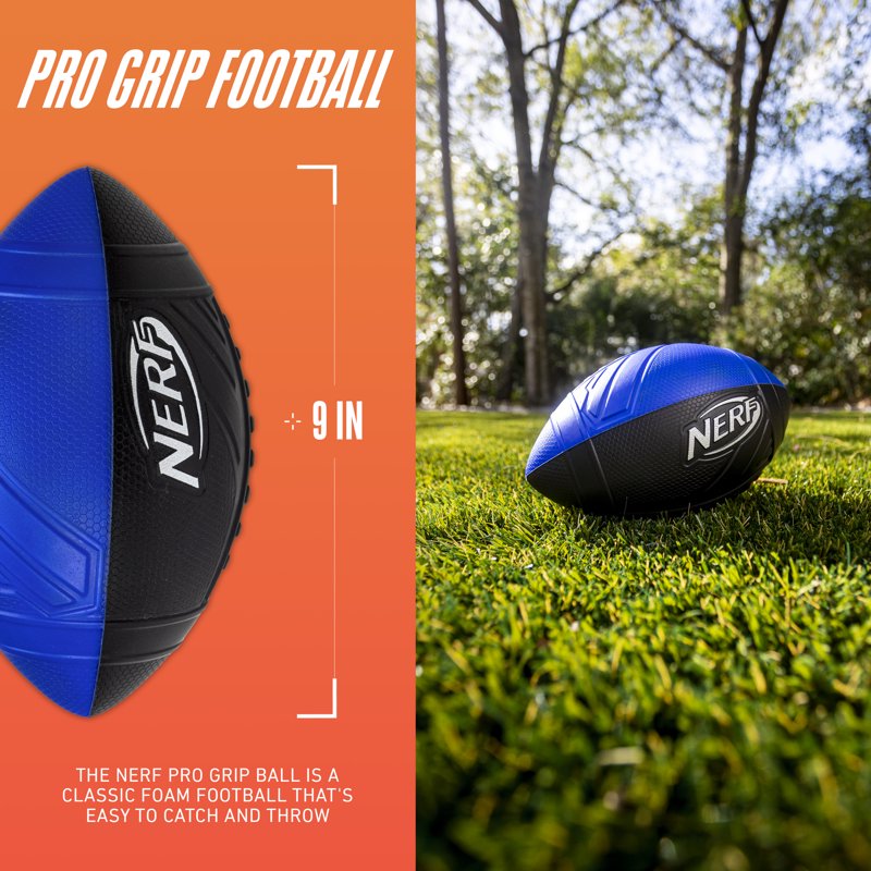 Kids Foam Football - Pro Grip 9-Inch Soft Indoor & Outdoor Play Ball