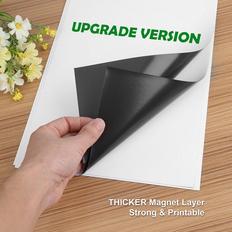 Printable Magnetic Sheets 8.5x11 White Matte Magnetic Photo Paper - 24 Sheets