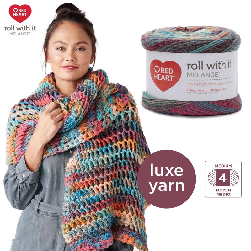 Worsted Acrylic Yarn - Multiple Colors 3-Pack, Medium Weight