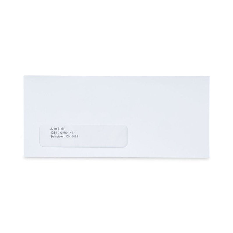 Peel & Seal Business Envelopes 4.13 x 9.5 Inches #10 with Address Window White (500/Box)