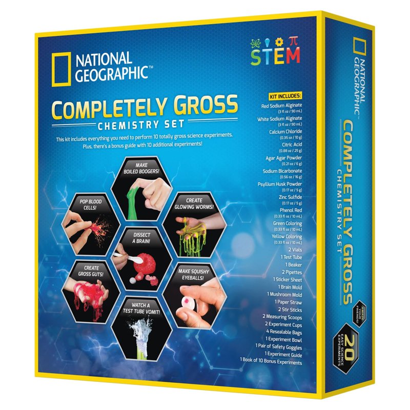Gross Chemistry Set for Kids - 10 Fun Science Experiments & Bonus Guide