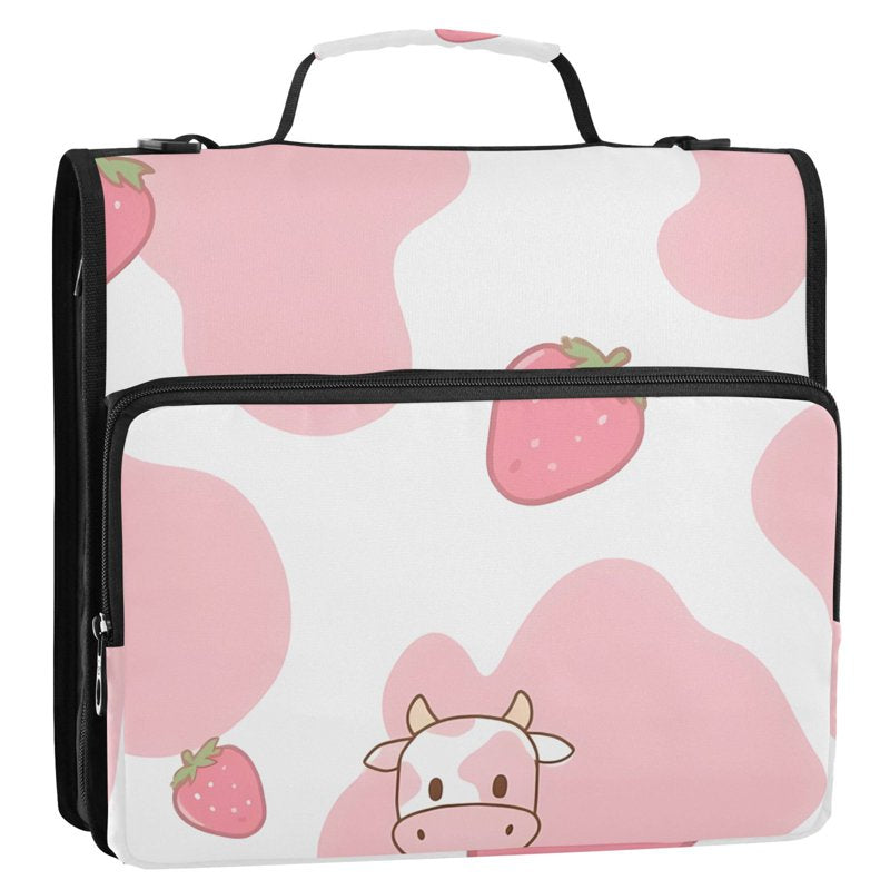 Waterproof 3-Ring Zipper Binder with Shoulder Strap, Holds 500 Sheets, Multiple Colors