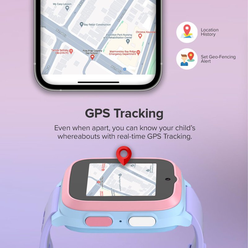 Kids Smartwatch with GPS, eSIM, HD Camera & Voice Calls - Durable Wearable for Children