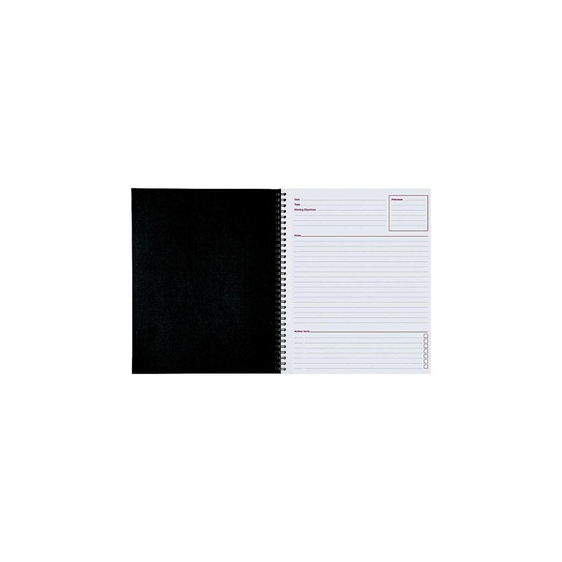Meeting Notebook 80 Pages Wire Bound Linen Cover Professional Office Supplies