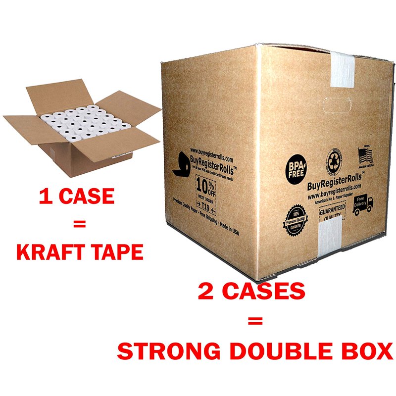 Thermal Receipt Paper Rolls 2-1/4 x 50 for Verifone, Ingenico, BPA Free - Pack of 50+