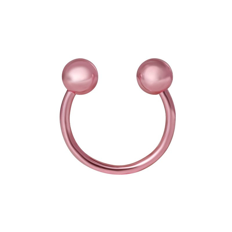 Pink Horseshoe Earrings Set - Surgical Steel Hypoallergenic Women’s Jewelry