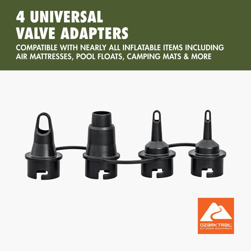 Electric Air Pump for Inflatables - 12V DC Portable Inflator & Deflator
