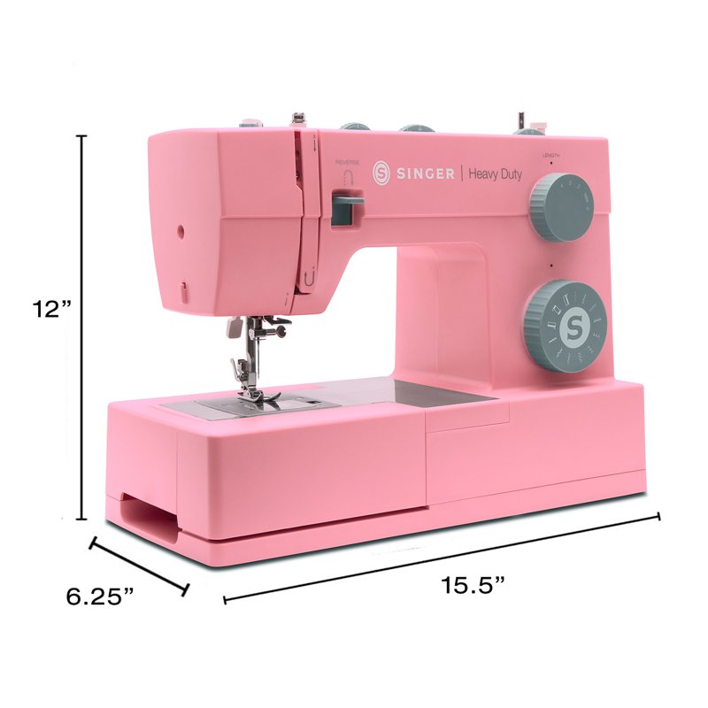 Heavy Duty Sewing Machine Pink - 11 Stitches, High Speed 1100 SPM, Accessories Included