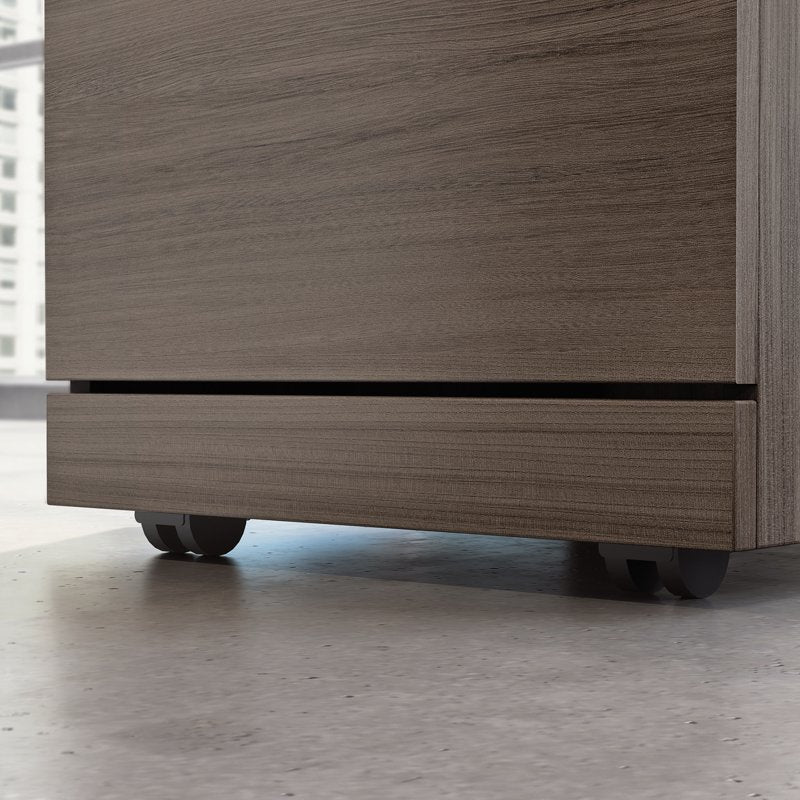 Sauder Affirm 2-Drawer Mobile File Cabinet in Hudson Elm Brown - Office Storage
