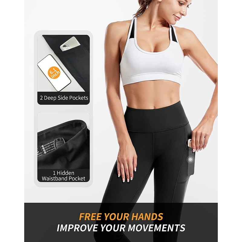 High Waisted Yoga Pants for Women with Pockets - Workout & Casual Leggings