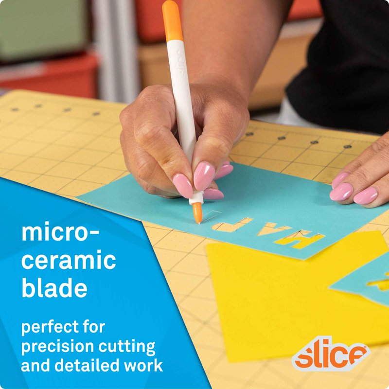 Ceramic Craft Knife with Finger Loop Grip, Safety Blade for Precise Cutting