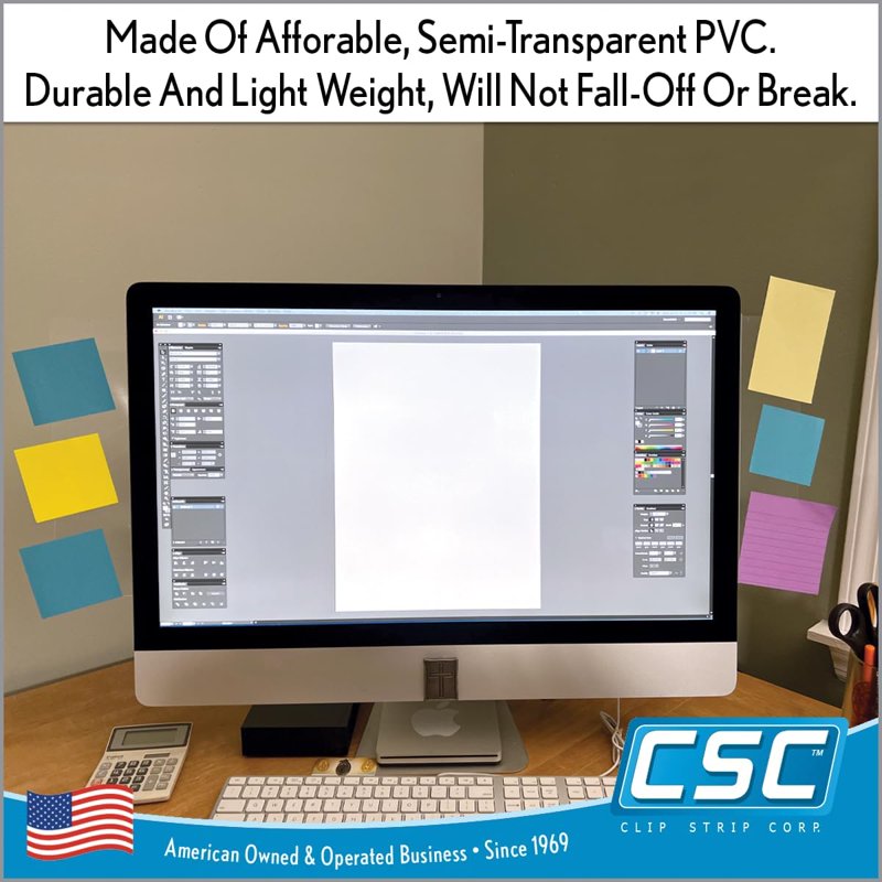 Monitor Memo Board 2-Pack - Sticky Note Holder for Computer Screen, Desk Organizer