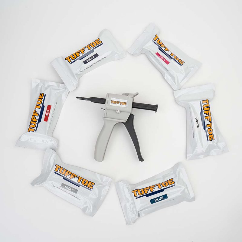 Tuff Toe Boot Cartridge Bulk Pack for Tuff Gun Dispenser - White, Red, Black