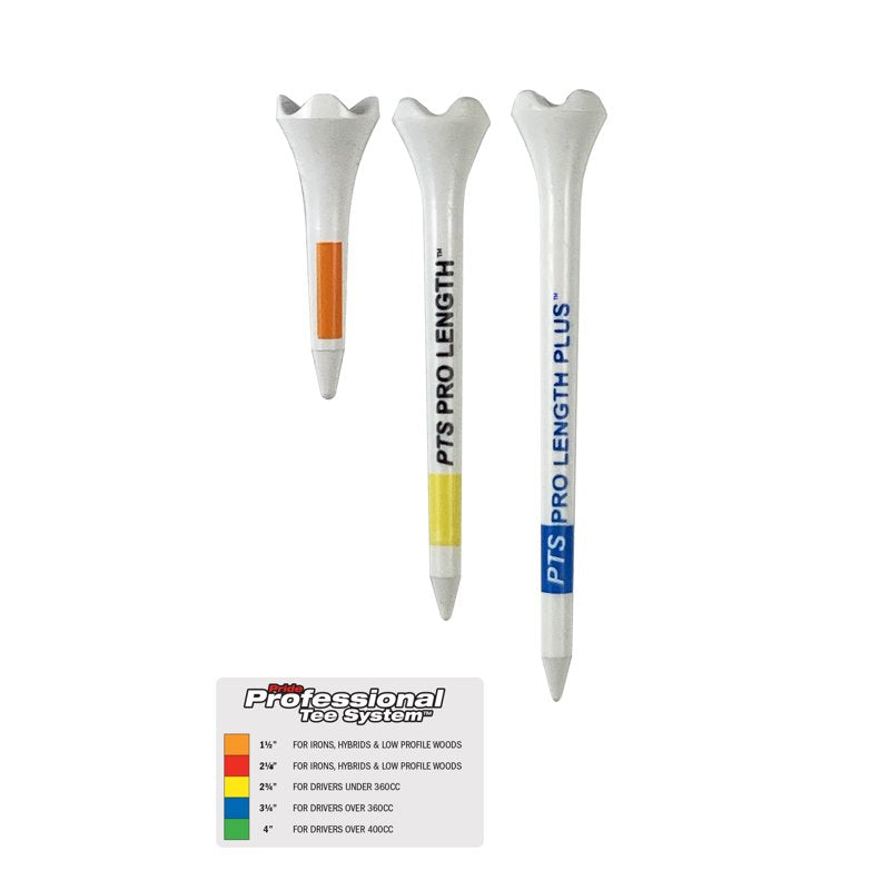Golf Tees 3-1/4 Inch Color-Coded Low-Resistance Plastic 30 Pack