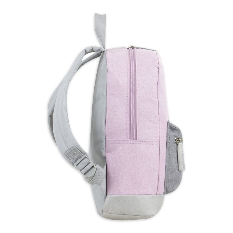 Mini Backpack for Women with Tech Sleeve & Padded Straps - Pink Grey
