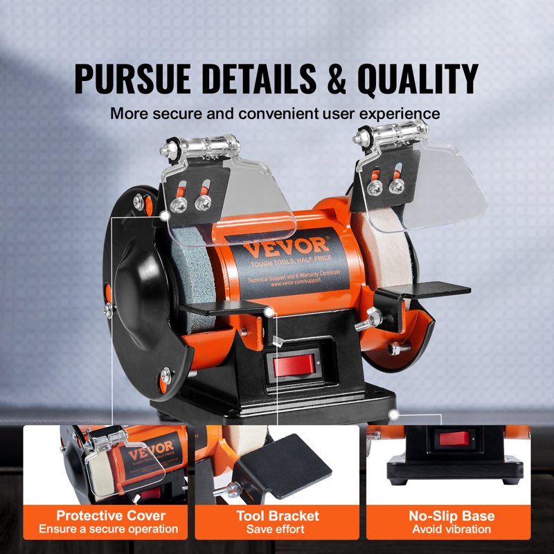 Jewelry Polisher Bench Grinder with Multiple Wheels 3590RPM for Metal & Stone Polishing