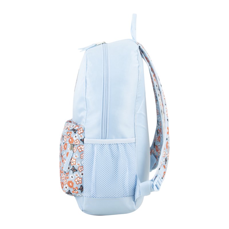 Spacious Butterfly Flowers Backpack with Matching Pencil Case - Multiple Colors