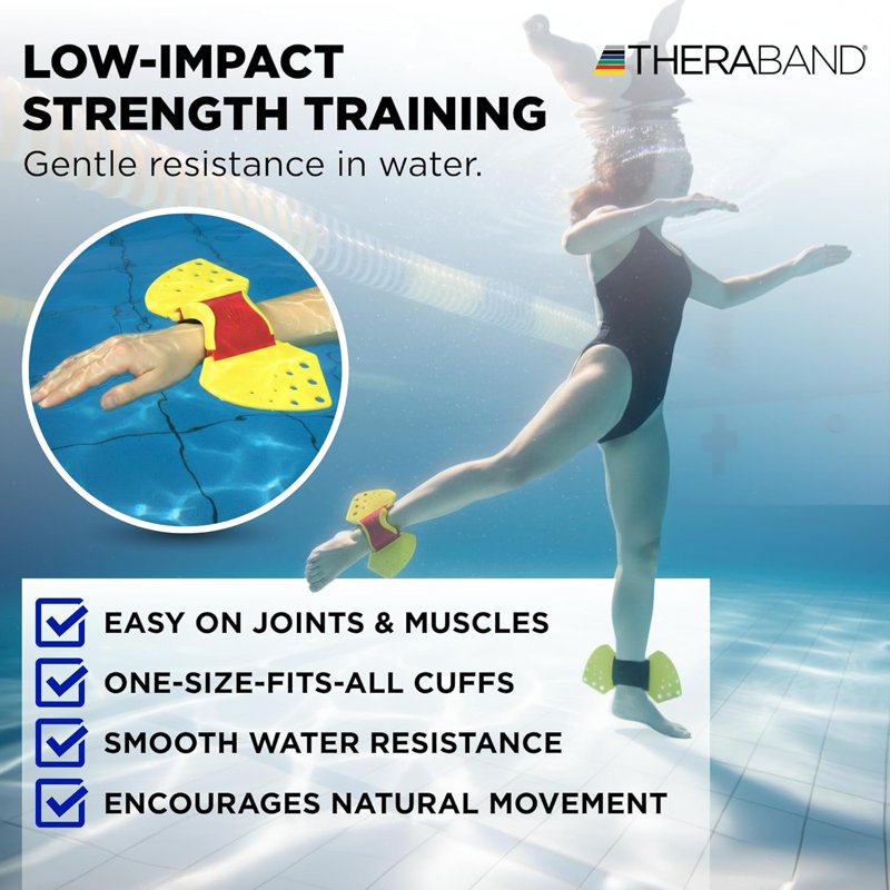 Aquatic Water Resistance Exercise Kit for Full Body Water Training - Aquafins & Cuffs