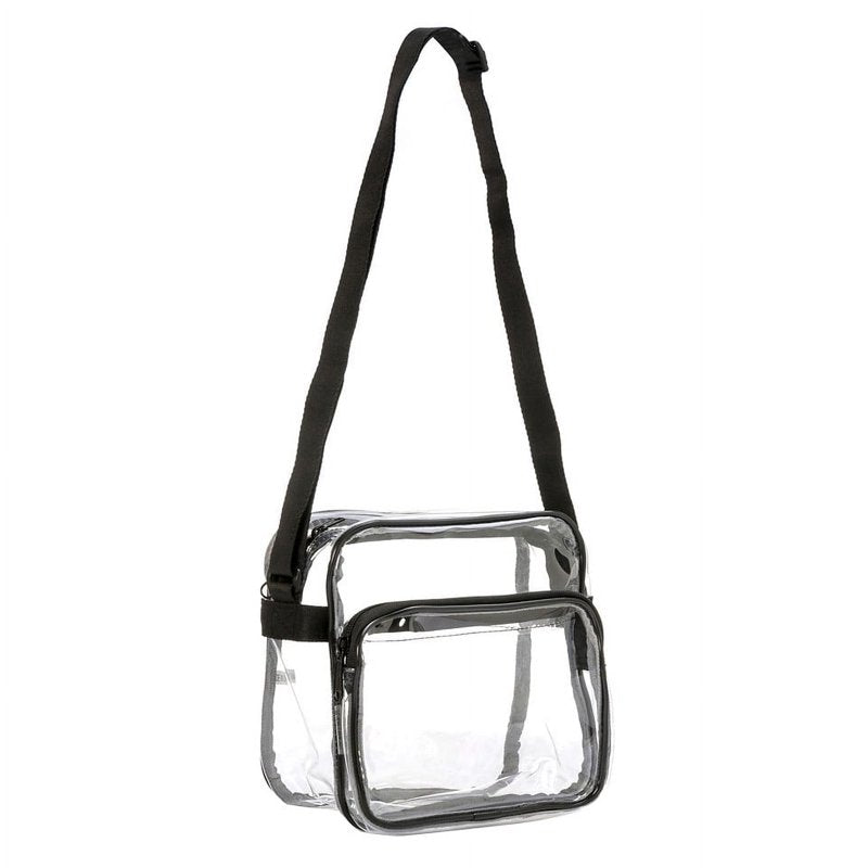 Heavy Duty Transparent Shoulder Bag for Stadium & Events, Adjustable Strap