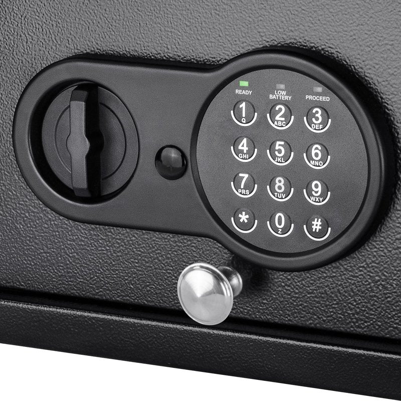 Top Opening Digital Security Drawer Safe 0.21 Cu Ft with Key Lock