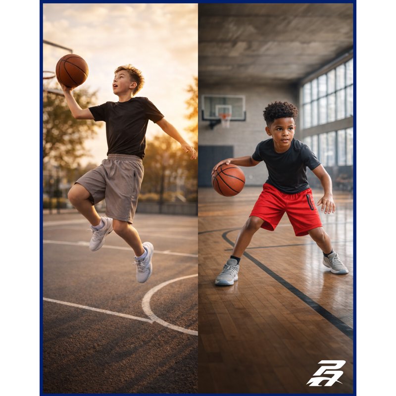 Kids Athletic Shorts 4 Pack, Breathable Mesh, Quick-Dry Gym & Basketball Wear