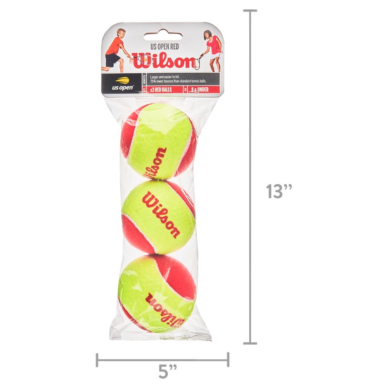 Junior Tennis Balls Pack for Kids Ages 8 & Under - Slow & Easy to Hit