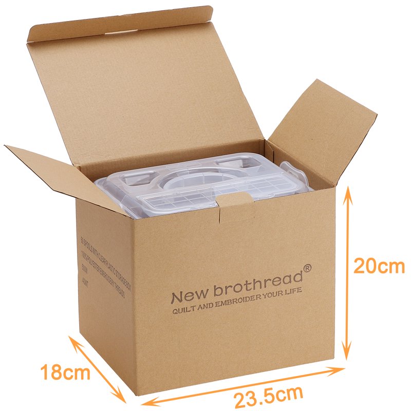 Stackable Clear Storage Box for Sewing & Embroidery Thread - Holds 60 Spools