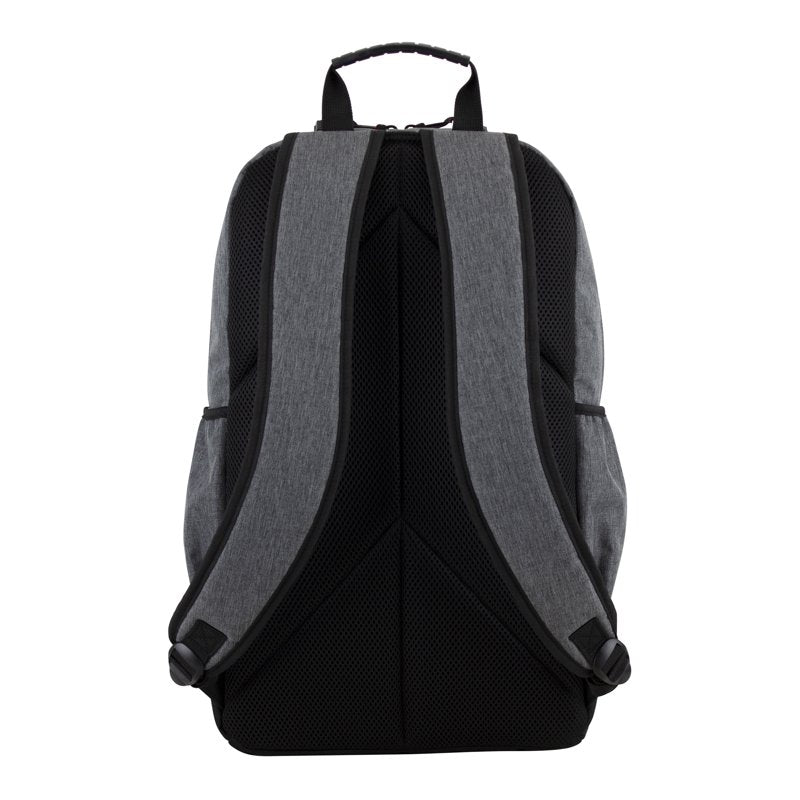 Unisex Laptop Backpack with Multiple Compartments and Water-Resistant Bottom - Dark Gray Heather