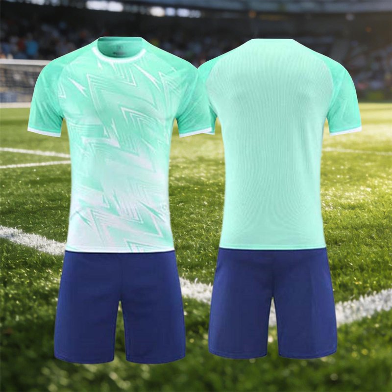Kids Soccer Jerseys Set - Breathable Athletic Uniforms for 5-15 Years, Green-A