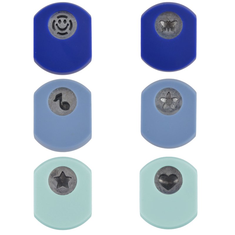 Mini Paper Punch Set for Crafting and Scrapbooking - 6 Designs, 6mm Holes