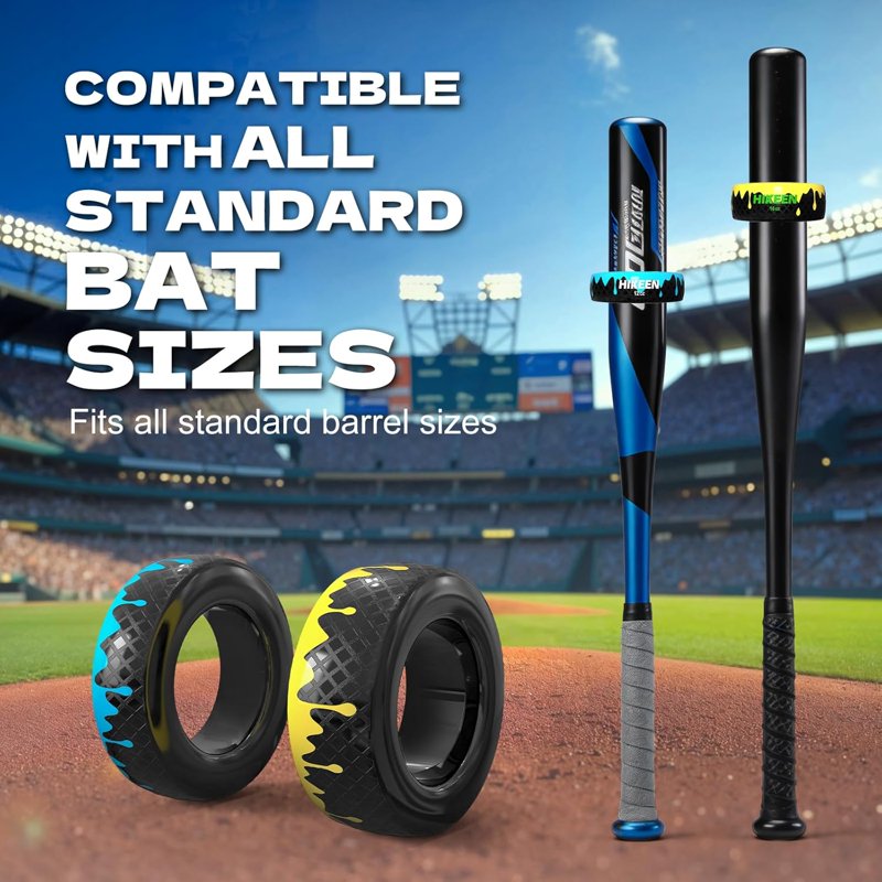 Baseball & Softball Bat Weights Set - 12oz & 16oz Swing Training Donuts