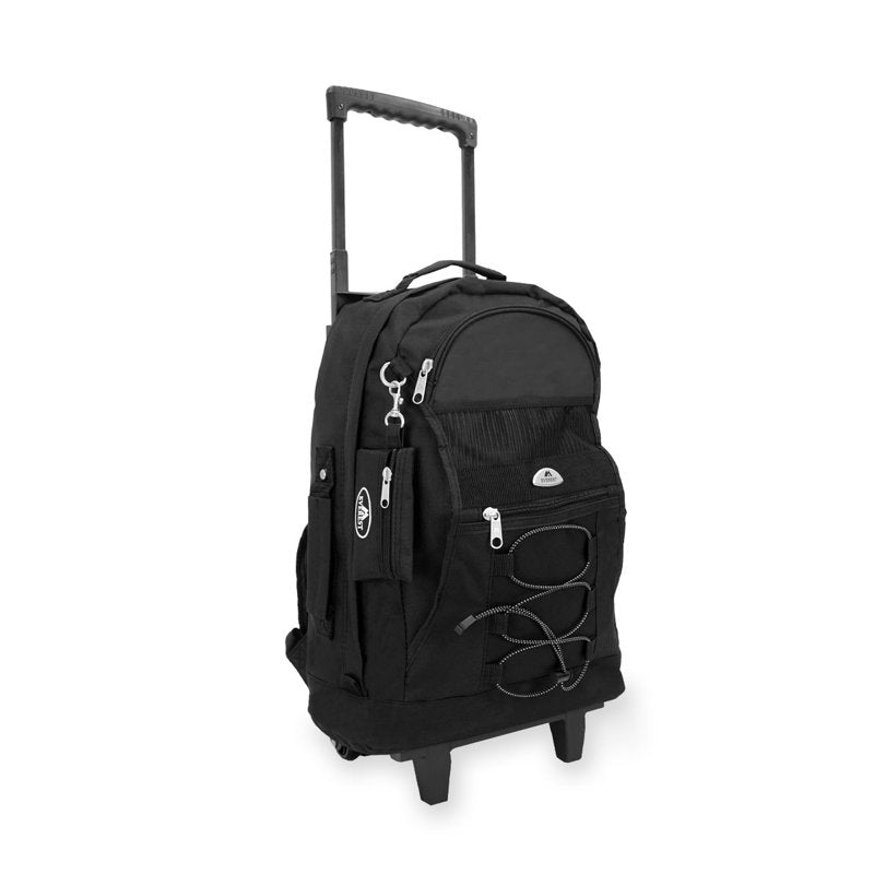 Everest Wheeled Backpack - Black, 20-Inch Rolling School & Travel Bag