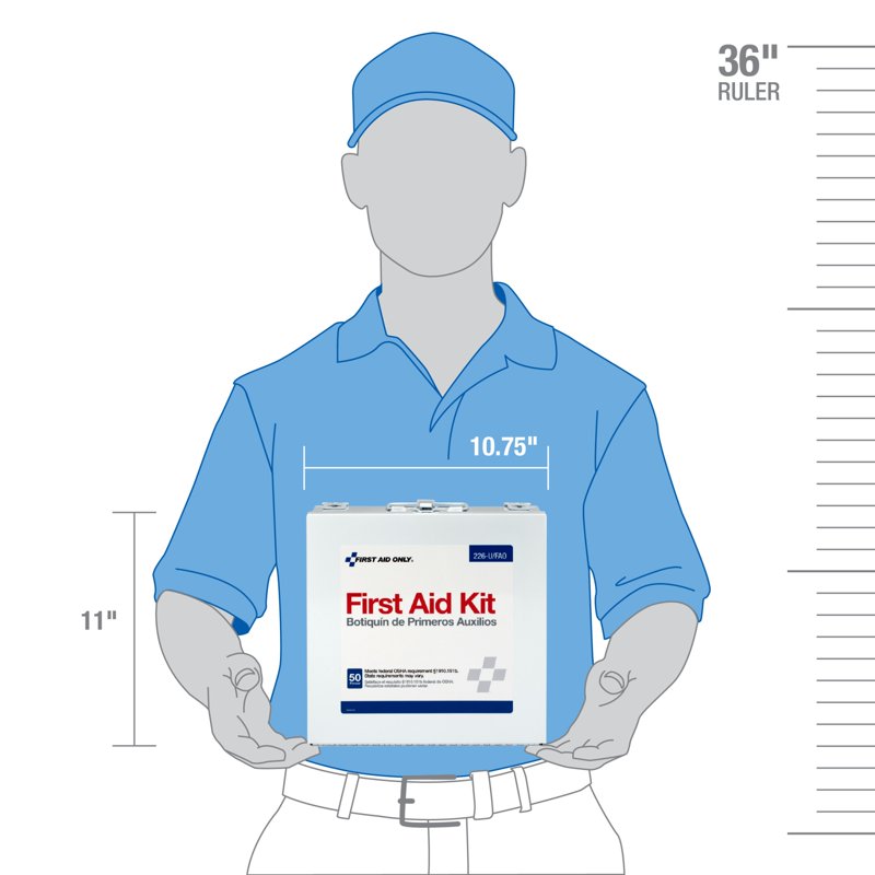 Worksite First Aid Kit with 196 Pieces for Up to 50 Employees